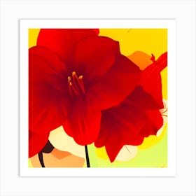 Red Lilies Art Print