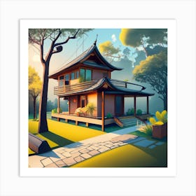 Japanese House Art Print