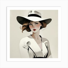 Elegant woman 3 Art Print