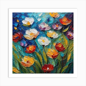 Flowers In The Garden Art Print