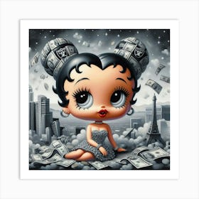 Betty Las Vegas Raiders Doll Art Print