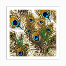 Peacock Feathers 1 Art Print