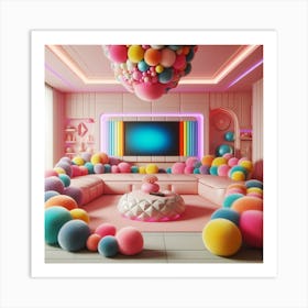 Pom Pom Room 1 Art Print