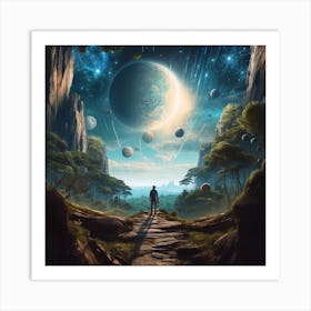 Space Landscape Art Print