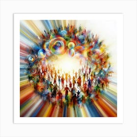 Circle Of People 1 Art Print