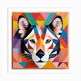 Geometric Wolf Art Print