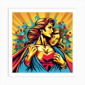 Superwoman Happy Mother's Day Art Print