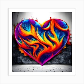 Heart Of Fire Art Print