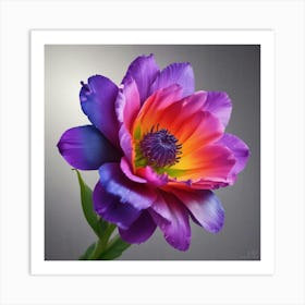 Purple Peony Art Print