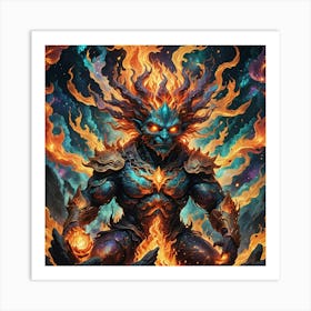 Fire Demon Art Print