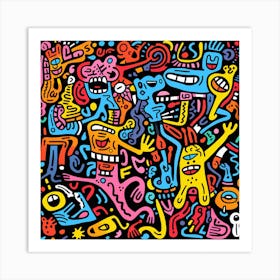 Psychedelic Doodles Art Print