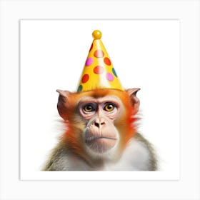 Monkey In A Party Hat 2 Art Print