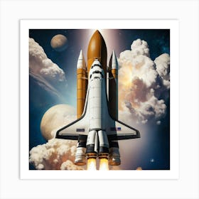 Space Shuttle Art Print 3 Art Print