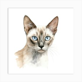 Thai Pointed Cat Portrait 1 Art Print