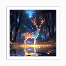 Deer In The Forest 1 Art Print