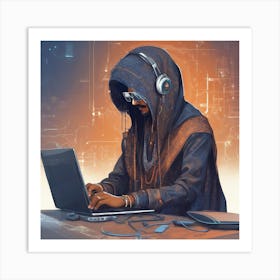 Indian AI Coder Art Print