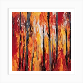 Fire Forest Art Print