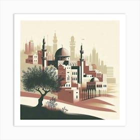 Islamic City Jerusalem Art Print