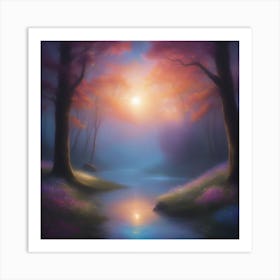 River In The Forest Art Print