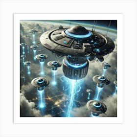 Nimbus Patrol Cruisers Atmospheric Scanners Art Print