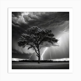 Lightning Tree 12 Art Print