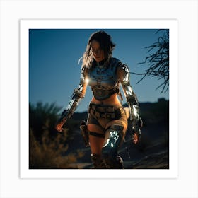 Sci-Fi Girl In Armor Art Print