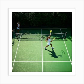 Tennis Players Playing Tennis Art Print