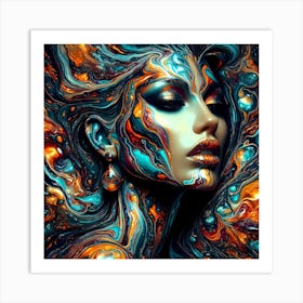 Abstract Float Color Visual 13 Art Print