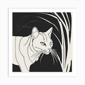 Cat In The Grass Art Print