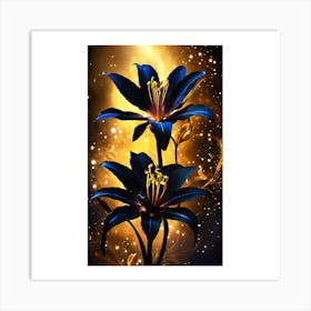 Black Lily 1 Art Print