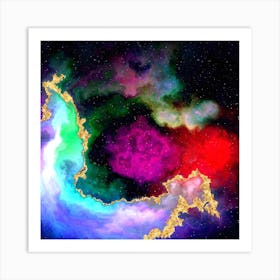 100 Nebulas in Space with Stars Abstract n.069 Art Print