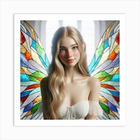 Stained Glass Angel 1 Art Print