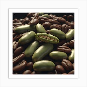 Green Coffee Beans 6 Art Print