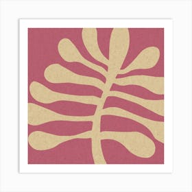 Matisse Leaf Pink Art Print