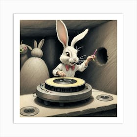 Rabbit Dj 8 Art Print