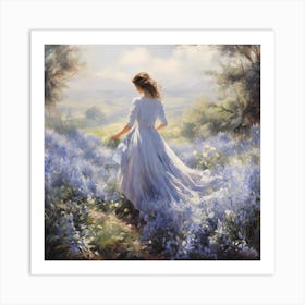 Threaded Tranquility: Blooming Hideaway Art Print