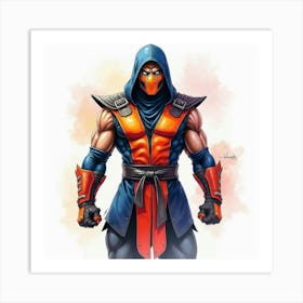 Mortal Kombat Ninja Fighter Concept Art (469) Art Print