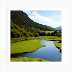 River In The Mountains 12 Art Print