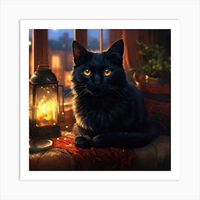 Black Cat Art Print