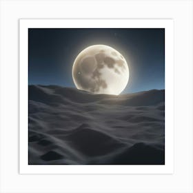 Big moon glow Art Print