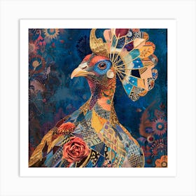 Patchwork Quilted Turkey 1 Art Print