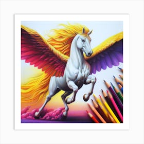 Unicorn With Wings 1 Art Print