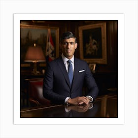 Portrait Of A Businessman Art Print