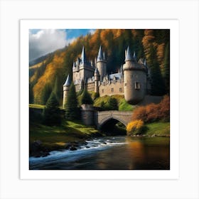 Hogwarts Castle 18 Art Print