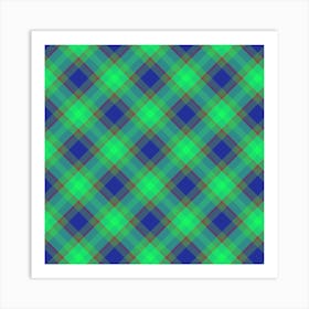 Plaid Fabric 22 Art Print