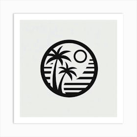 Palm Trees In A Circle 1 Art Print