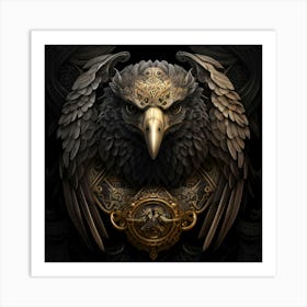 Eagle Ornate Pattern Feather Texture 1 Art Print