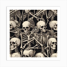 Skeletons Art Print