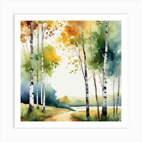 Birch Trees 6 Art Print