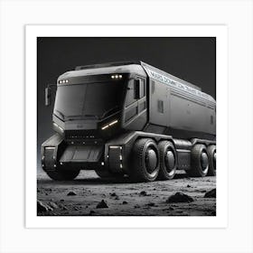 Mars Dominion Transit Rover Midnight Sand Art Print